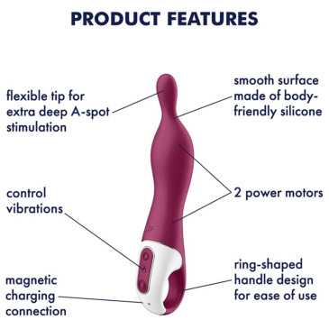 Satisfyer - A-Mazing - Vibraattori, Punainen | SATISFYER VIBRATOR | Stimulaattorit