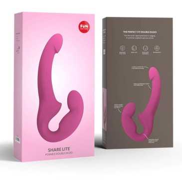 Tupladildo Strap-on Share Lite, Pinkki - Fun Factory | FUN FACTORY | Seksilelut