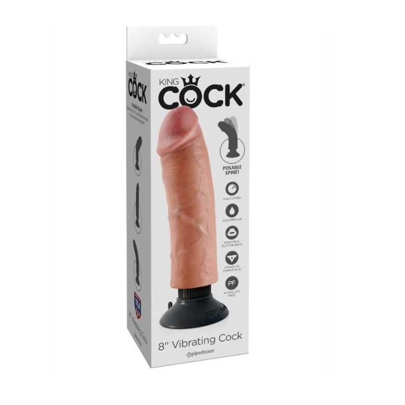 Realistinen Tekopenis - Vibes, 20 cm - King Cock | KING COCK | Dildot