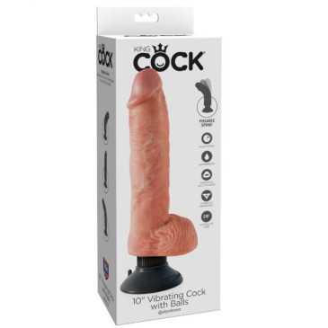 Realistinen Tekopenis - Vibes, 25 cm - King Cock | KING COCK | Vibraattorit