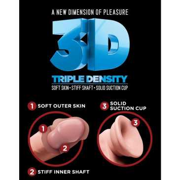 Tekopenis - Triple Density, 24 cm - King Cock | KING COCK PLUS | Dildot