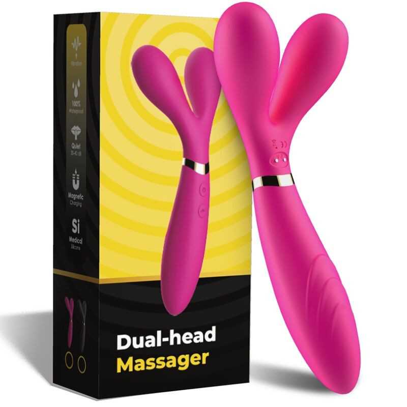 Armony - Y-Wand Double Head Vibraattori, Fuksia | ARMONY MASSAGERS | Seksilelut