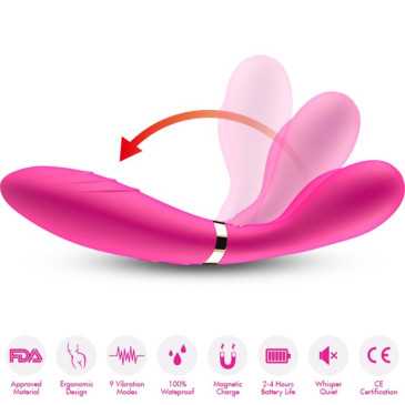 Armony - Y-Wand Double Head Vibraattori, Fuksia | ARMONY MASSAGERS | Seksilelut