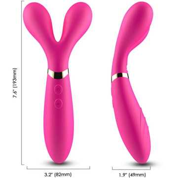 Armony - Y-Wand Double Head Vibraattori, Fuksia | ARMONY MASSAGERS | Seksilelut