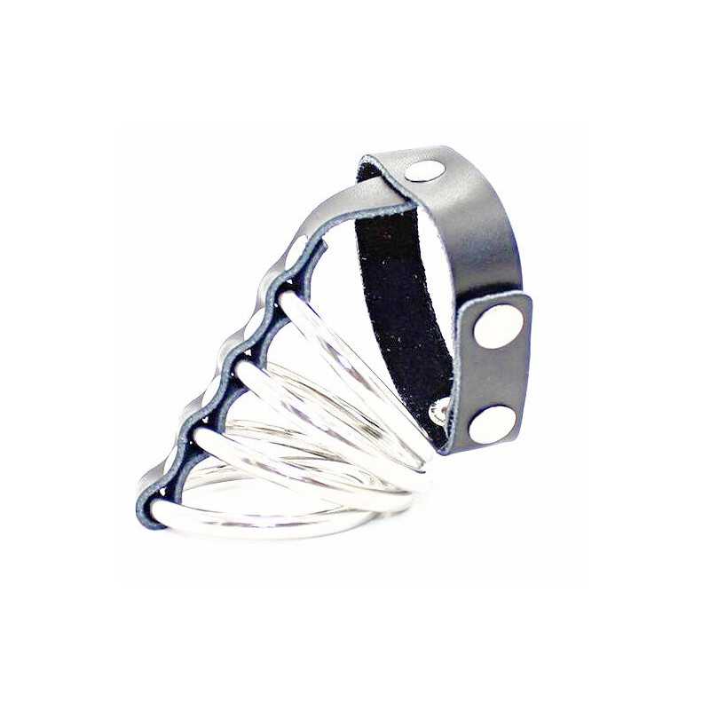 Ohmama - Fetish Leather Strap Metal Cock Ring | OHMAMA FETISH | BDSM & Bondage