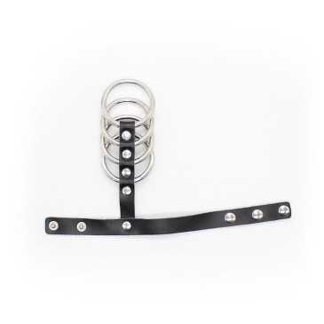 Ohmama - Fetish Leather Strap Metal Cock Ring | OHMAMA FETISH | BDSM & Bondage