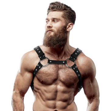 Chest Harness With Studs - Fetish Submissive | FETISH SUBMISSIVE ATTITUDE | Seksikkäät asut ja tarvikkeet