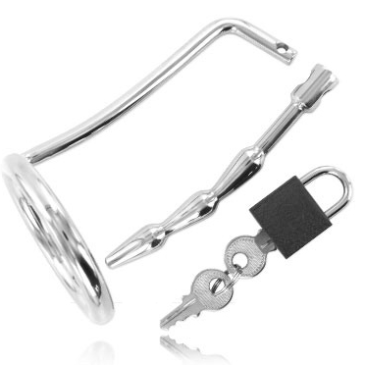 Chastity Cock Ring Uretral - Metal Hard | METAL HARD | Lisävarusteet penikselle