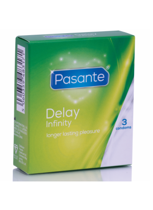 Kondomi Delay Infinity, 3 kpl - Pasante | PASANTE | Pidennetty nautinto