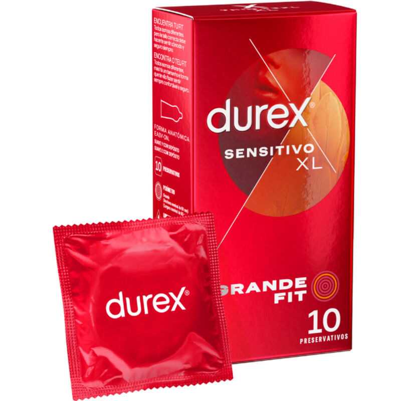 Durex - Kondomi - Sensitivo, XL , 10 kpl | DUREX CONDOMS | Koko XL (Suuri)