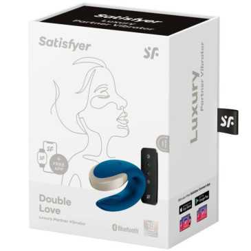 Satisfyer - Double Love Parivibraattori, Sininen | SATISFYER PARTNER | Vibraattorit