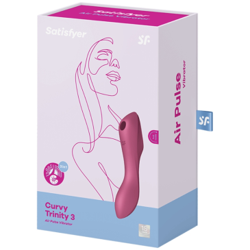 Satisfyer - Curve Trinity 3 Air Pulse, Pinkki | SATISFYER AIR PULSE | Stimulaattorit