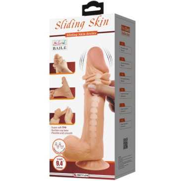 Dildo liikkuvalla iholla, 23 cm - Pretty Love | PRETTY LOVE HIGH GRADE | Seksilelut